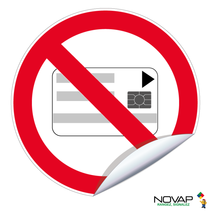 Adhésifs Carte magnétique interdite - Novap