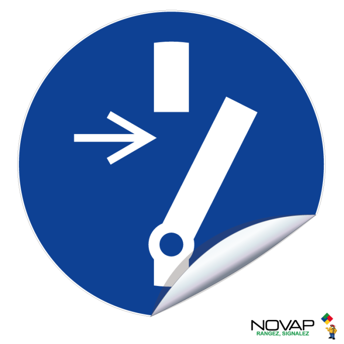 Adhésifs Débrancher avant une activité de maintenance ou une réparation - Novap