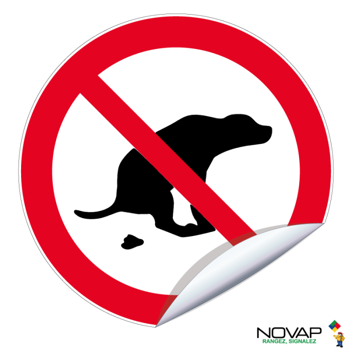 Adhésifs Déjection canine interdite - Novap
