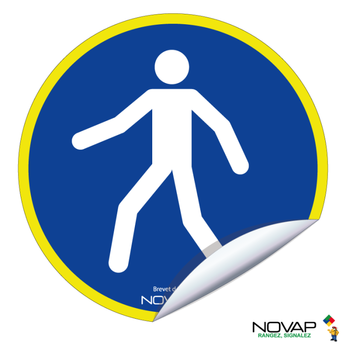 Adhésifs Obligaiton d'emprunter le passage - haute visibilité - Novap