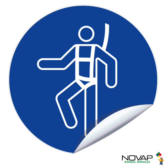 Adhésifs Harnais de sécurité obligatoire - Novap
