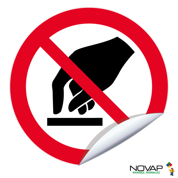 Adhésifs Interdiction de toucher - Novap