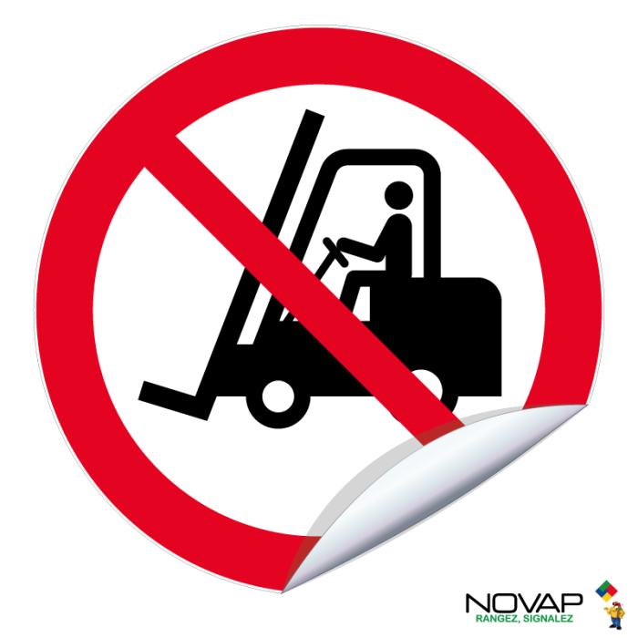 Adhésifs Interdit aux chariots élévateurs - Novap