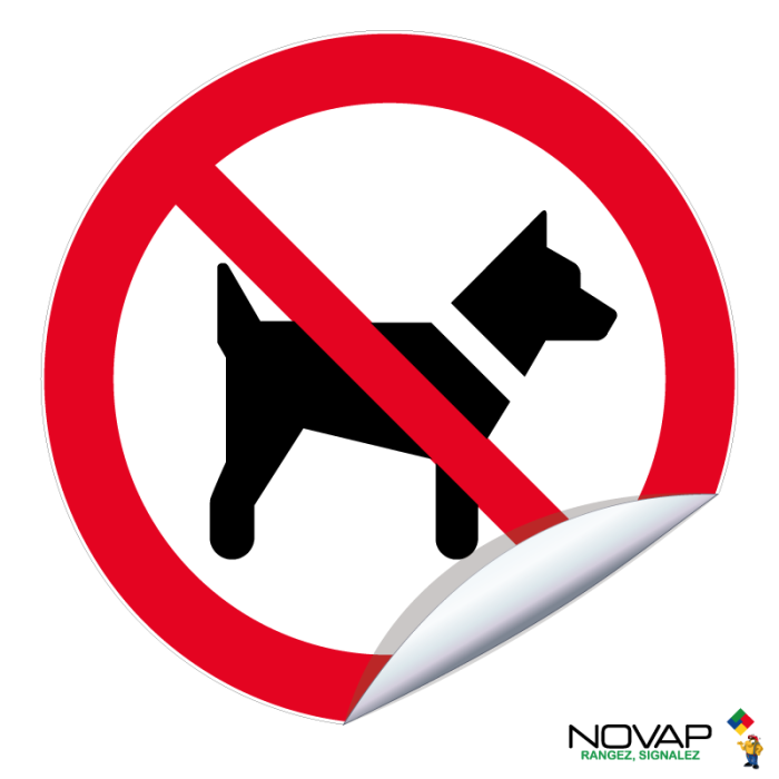 Adhésifs Interdit aux chiens - Novap