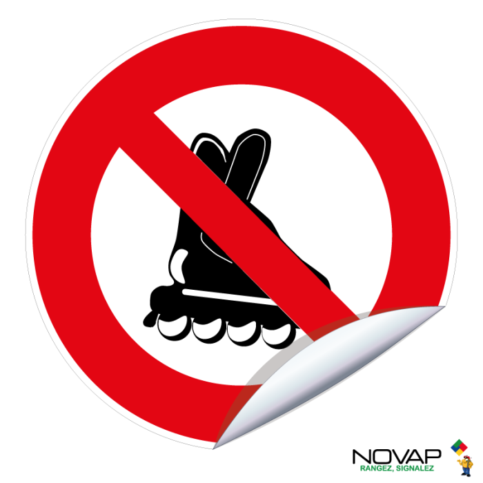 Adhésifs Interdit aux rollers - Novap