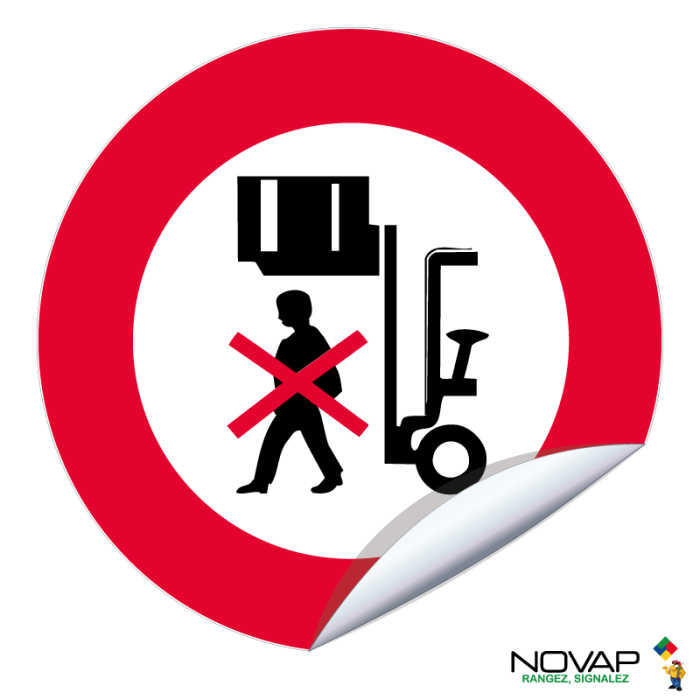 Adhésifs Interdit de passer sous la charge - Novap