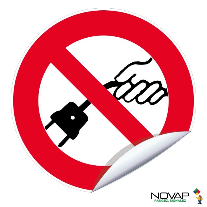 Adhésifs Interdit de tirer sur le câble - Novap