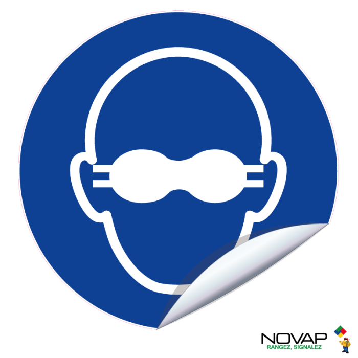 Adhésifs Lunettes de protection opaques obligatoire - Novap