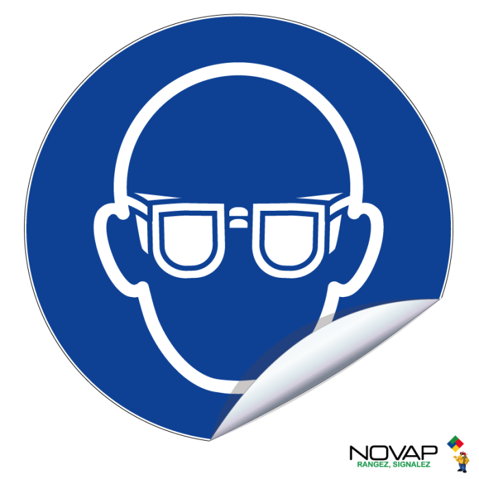 Adhésifs Lunettes de protection obligatoire - Novap