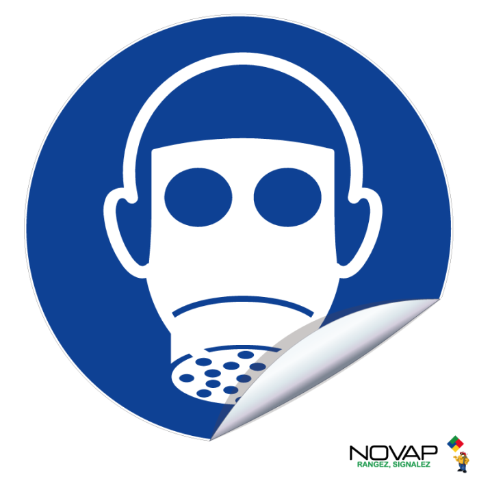 Adhésifs Obligation de porter un masque à gaz - Novap