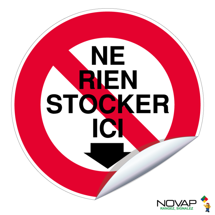 Adhésifs Ne rien stocker ici - Novap