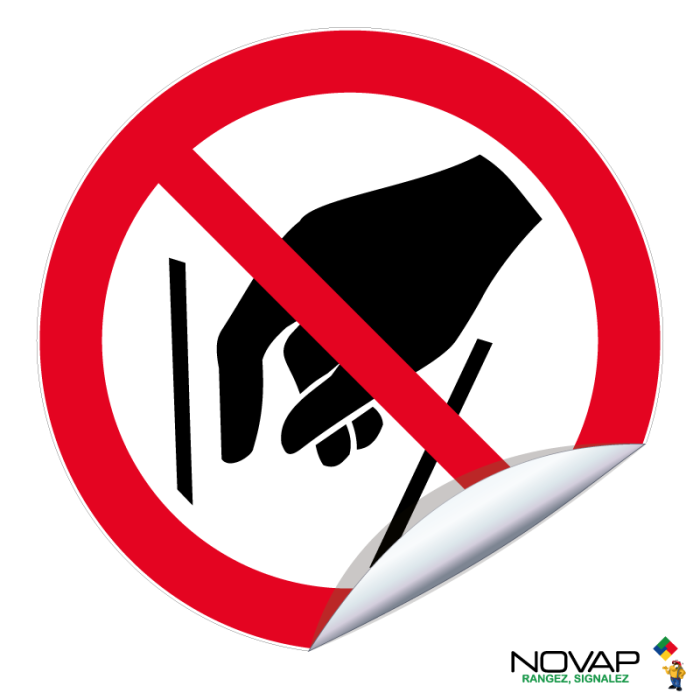 Adhésifs Ne pas mettre les mains - Novap