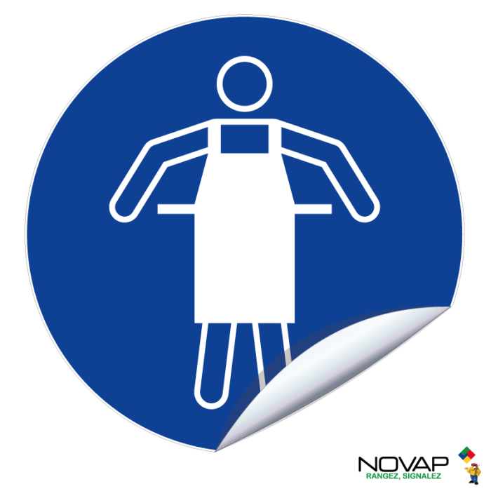 Adhésifs Tablier de protection obligatoire - Novap