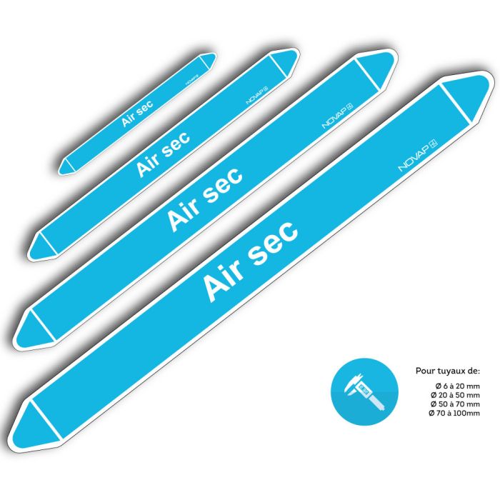 Marqueurs de tuyauterie - Air sec - Novap