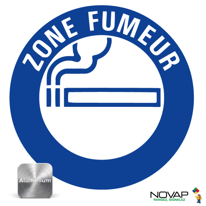 Panneau Zone fumeur - Alu Ø300mm - Novap