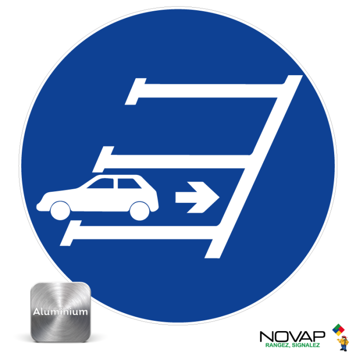 Panneau Aluminium Obligation de se garer en arrière - Novap