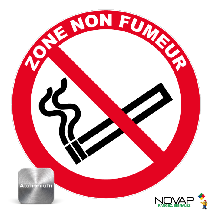 Panneau Zone non fumeur - Alu Ø300mm - Novap