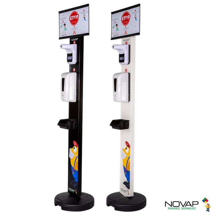 Bornes distributrice de gel avec prise de température - Novap