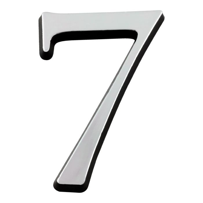 Chiffre 7 en relief autocollant - Argent - Novap