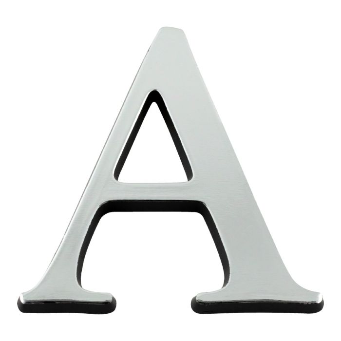 Lettre A en relief autocollant - Argent - Novap