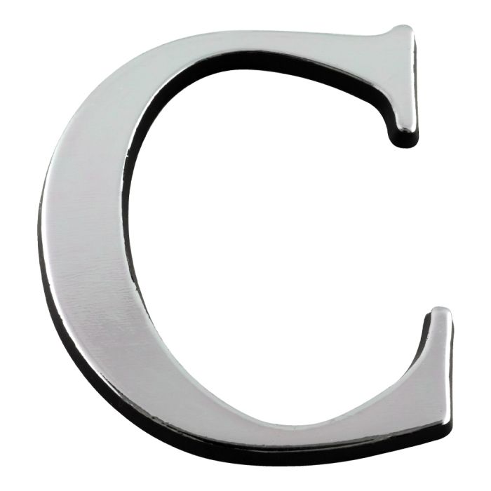 Lettre C en relief autocollant - Argent - Novap