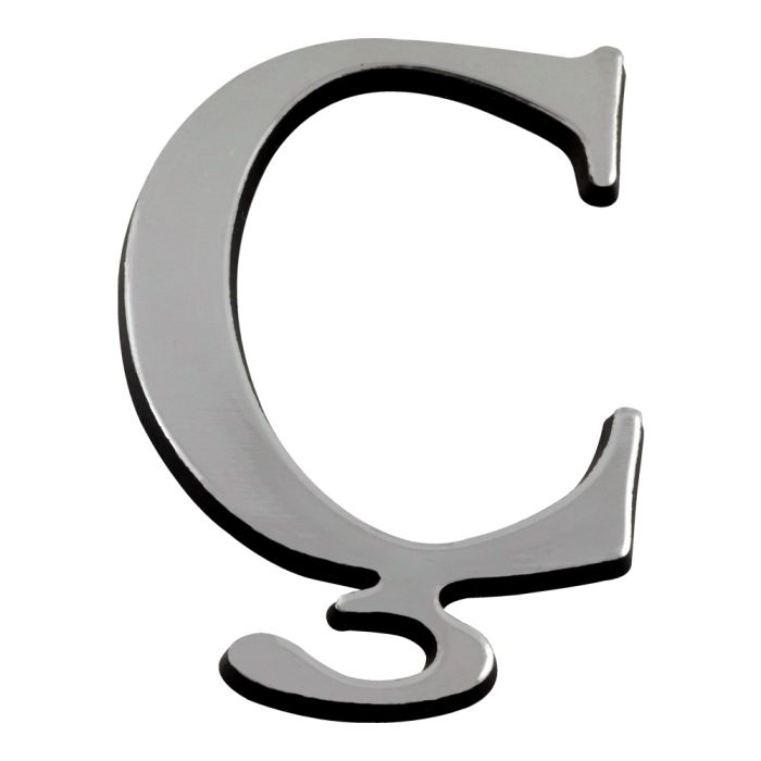 Lettre ç en relief autocollant - Argent - Novap