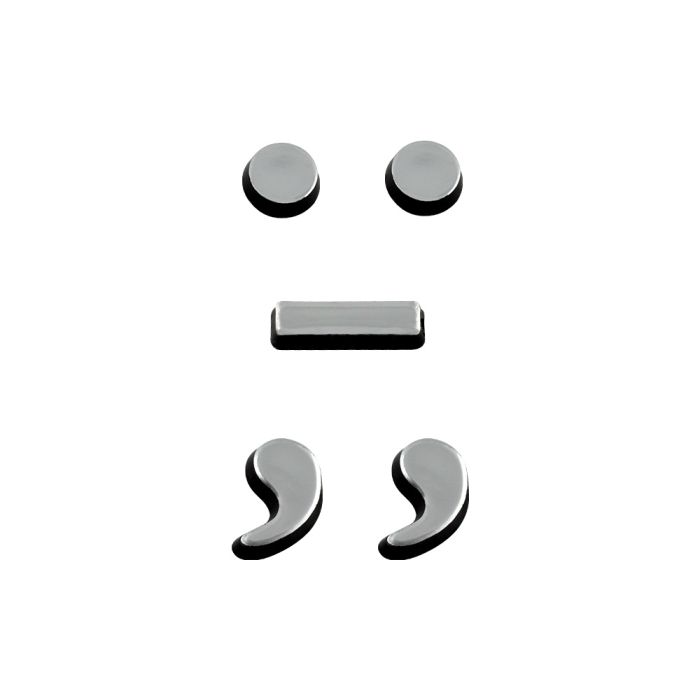 Caractères spéciaux en relief autocollant - Argent - Novap