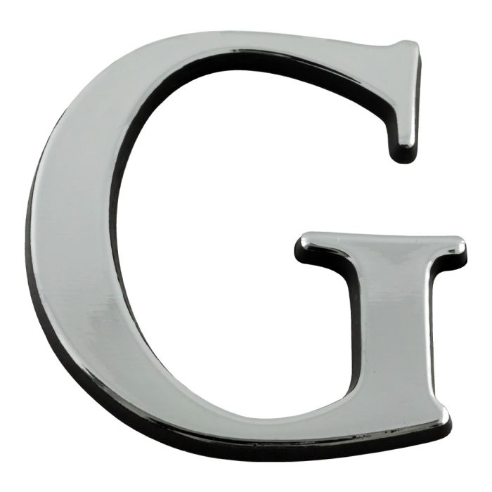 Lettre G en relief autocollant - Argent - Novap