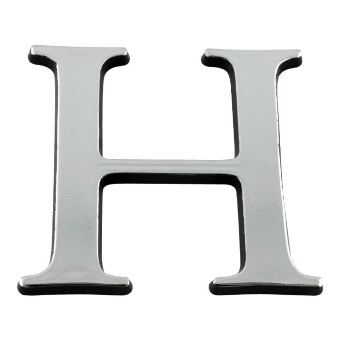 Lettre H en relief autocollant - Argent - Novap