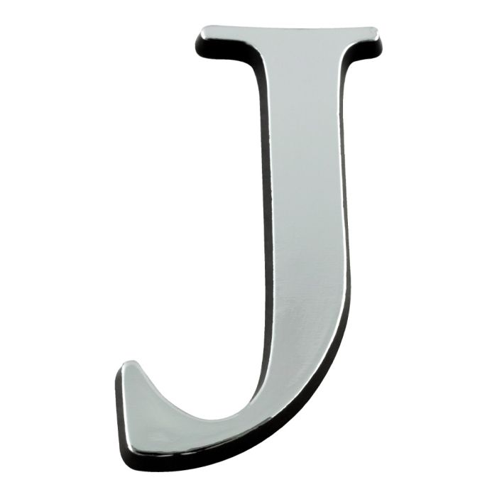 Lettre J en relief autocollant - Argent - Novap