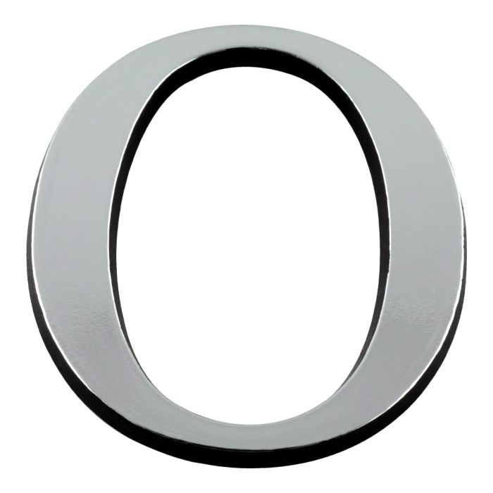 Lettre O en relief autocollant - Argent - Novap