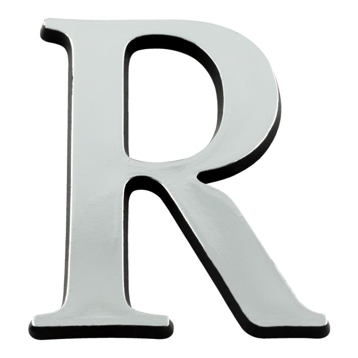 Lettre R en relief autocollant - Argent - Novap