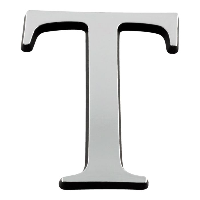 Lettre T en relief autocollant - Argent - Novap