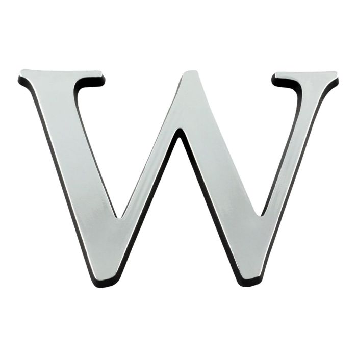 Lettre W en relief autocollant - Argent - Novap