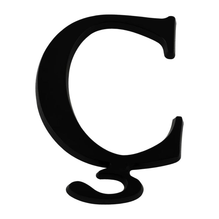 Lettre ç en relief autocollant - Noire - Novap