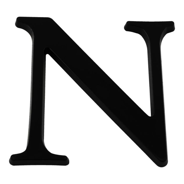Lettre N en relief autocollant - Noire - Novap