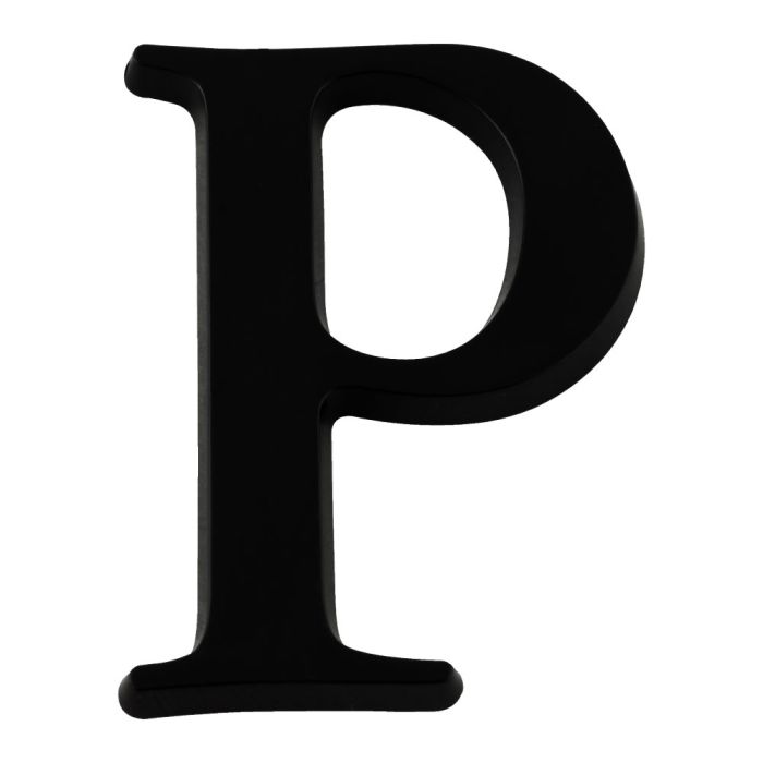 Lettre P en relief autocollant - Noire - Novap