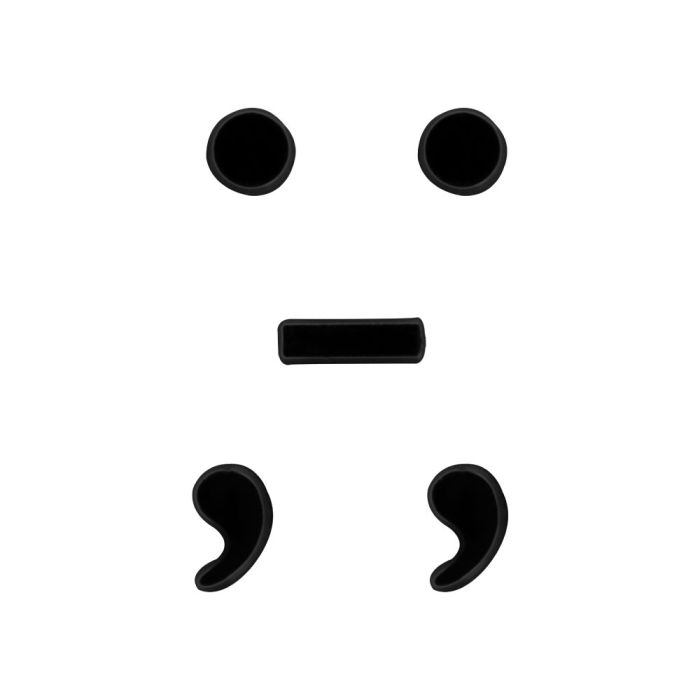 Caractères spéciaux en relief autocollant - Noire - Novap