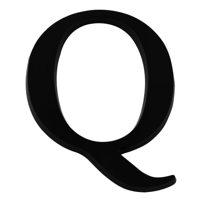 Lettre Q en relief autocollant - Noire - Novap