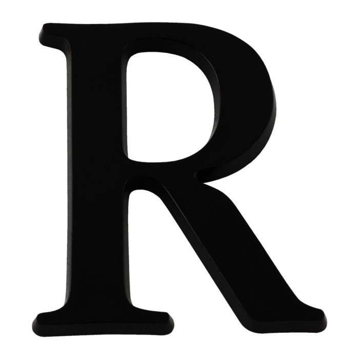 Lettre R en relief autocollant - Noire - Novap
