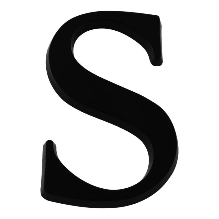 Lettre S en relief autocollant - Noire - Novap
