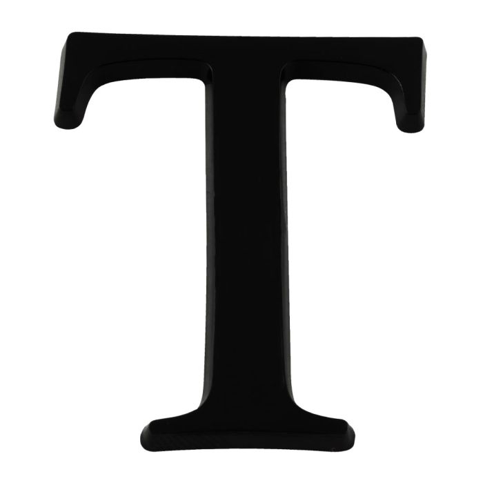 Lettre T en relief autocollant - Noire - Novap