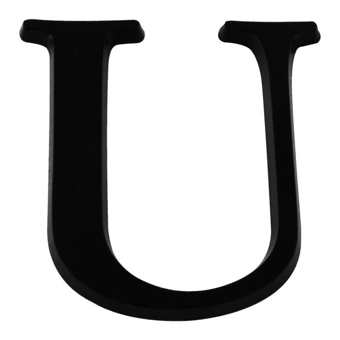 Lettre U en relief autocollant - Noire - Novap