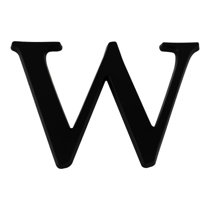Lettre W en relief autocollant - Noire - Novap