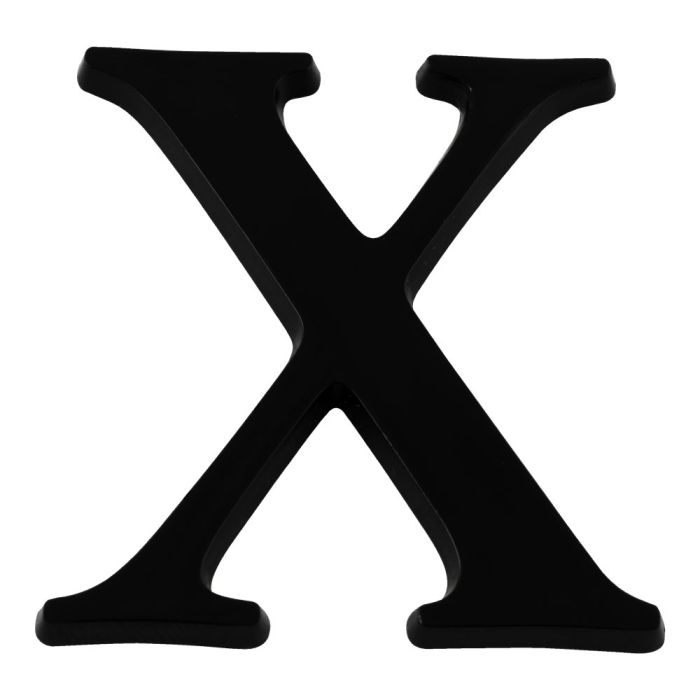 Lettre X en relief autocollant - Noire - Novap