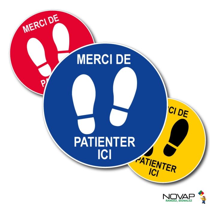 Disques Merci de patienter ici - pas - spécial sol - Novap