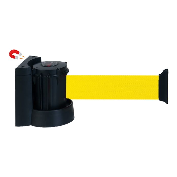 Dérouleur mural magnétique avec sangle jaune - Novap
