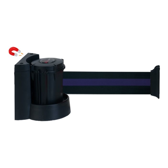 Dérouleur mural magnétique avec sangle Noir/Bleu - Novap