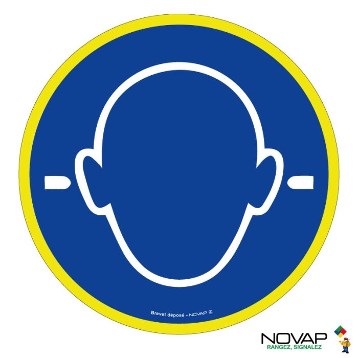 Panneau Port obligatoire des bouchons d'oreilles - haute visibilité - Novap