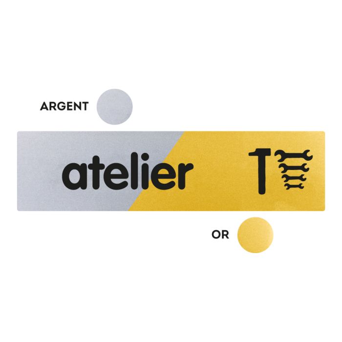 Plaquettes de porte 170x45mm - Atelier - Argent & Or - Novap